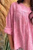 Kiti Paisley Damask Artist Smock Indian Pink